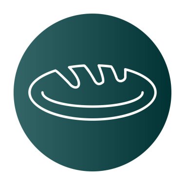 Ekmek. Web simgesi basit illüstrasyon                