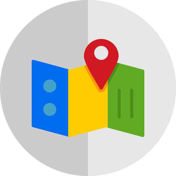 значок местоположения на карте в плоском стиле