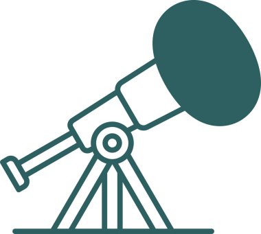 Teleskop. Web simgesi basit illüstrasyon 