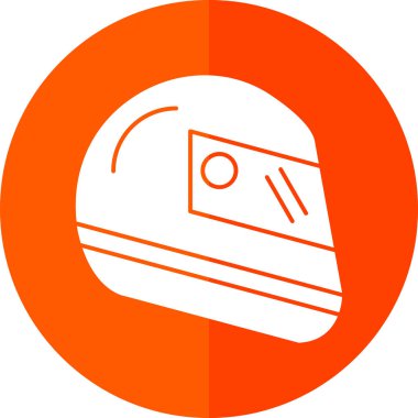 Kask simgesi basit tasarım illüstrasyonu 