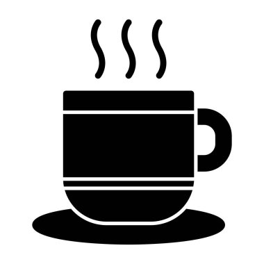 sıcak kahve simgesi, vektör illüstrasyonu
