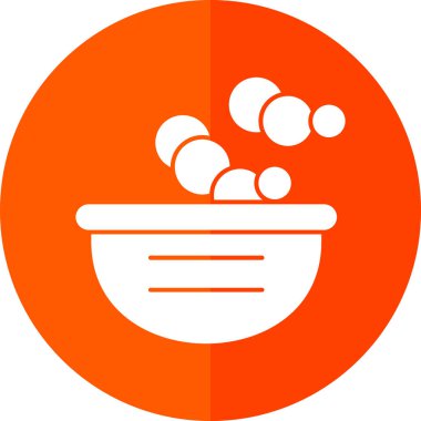 Sabun köpük ikonlu bir kase sıvı. 