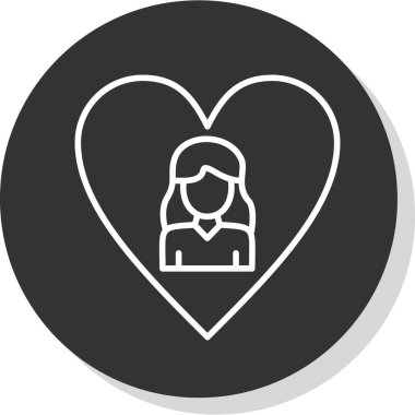 Kadın simgesinin vektör illüstrasyonu