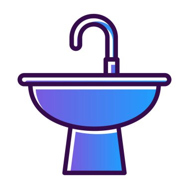 Tuvalet. Web simgesi basit illüstrasyon