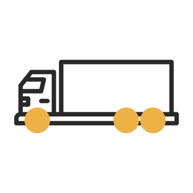 kamyon simgesi, vektör illüstrasyonu basit tasarım