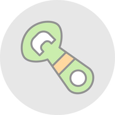 Şişe açıcı simgesinin vektör illüstrasyonu