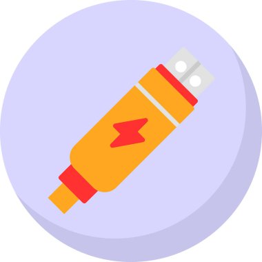 Usb satır simgesi. Tasarım için web şarkısı.