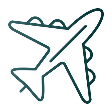 Uçak. Web simgesi basit tasarım                          