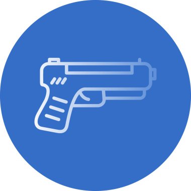 silah simgesi, vektör illüstrasyonu basit tasarım