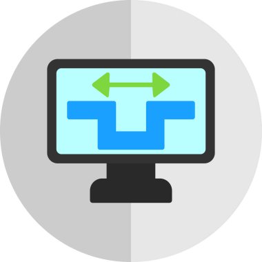 Bilgisayar. Web simgesi basit illüstrasyon