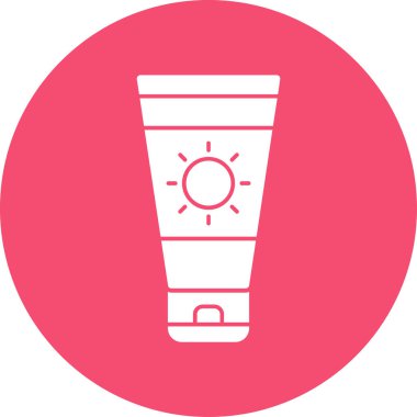 Güneş kremi simge vektör çizim