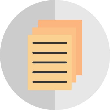 dosya belgesi simgesi, vektör illüstrasyonu