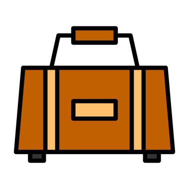 Çanta. Web simgesi basit illüstrasyon