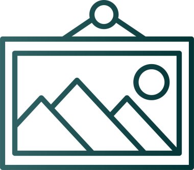 vektör illüstrasyonu, resim resminin simgesi