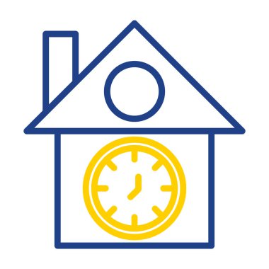 Cuckoo Saat simgesinin vektör çizimi 