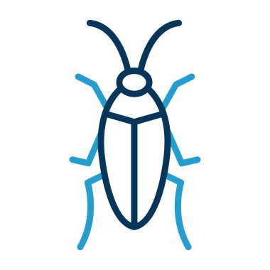 Hamamböceği web simgesi ana hatları vektörü 