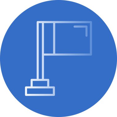 Basit bayrak vektör çizgisi simgesi 