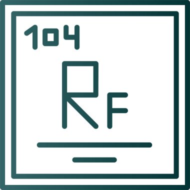 Bir kimyasal simgenin vektör illüstrasyonu
