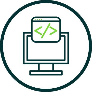 Kodlama web simgesi basit tasarım