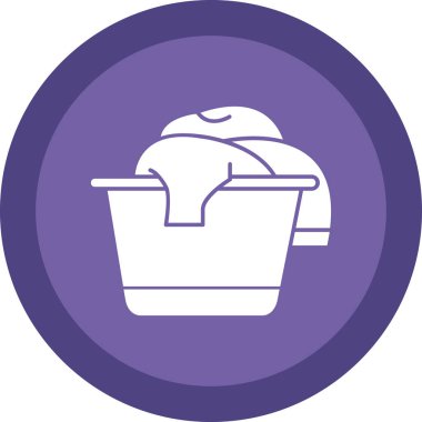 düz çamaşır sepeti vektör çizimi tasarımı