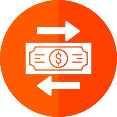 Dolar. Web simgesi basit illüstrasyon