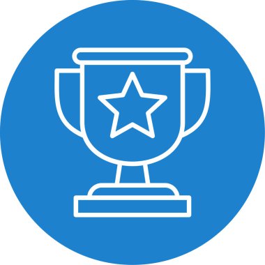 Ödül kupası. Web simgesi basit illüstrasyon 