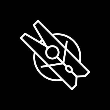 Giysi mandalı simgesinin vektör illüstrasyonu 