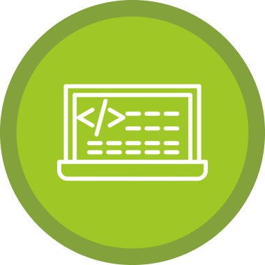 Kod işareti. Kodlama simgesi. vektör illüstrasyonu