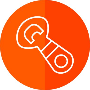 Şişe açıcı simgesinin vektör illüstrasyonu