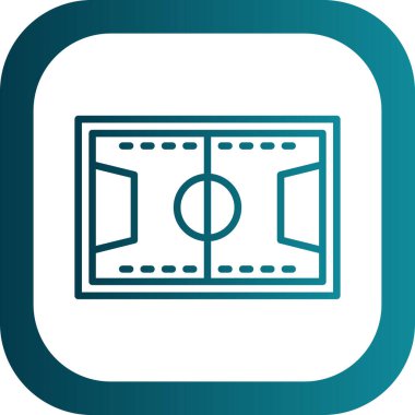 Vektör futbol alan simgesi