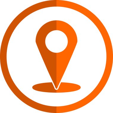 konum pin simgesi, vektör illüstrasyonu basit tasarım
