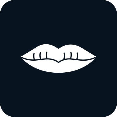 Dudaklar. Web simgesi basit illüstrasyon 