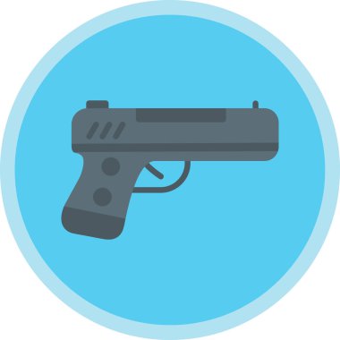 silah vektörü düz renk simgesi