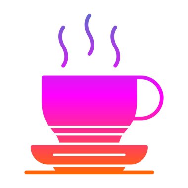 sıcak kahve simgesi, vektör illüstrasyonu