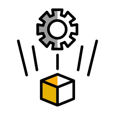 Renk simgesi, vektör illüstrasyonu ayarlanıyor