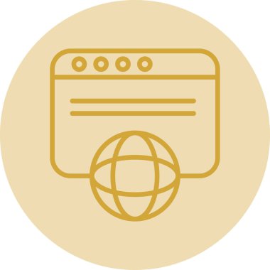 Web tarayıcı simgesi, vektör illüstrasyonu basit tasarım