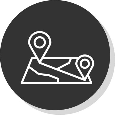 harita pin konumu simgesi düz biçimli