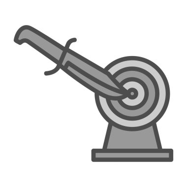 Bıçak fırlatma simgesi, vektör çizimi   