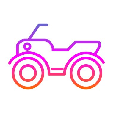 ATV araba simgesi vektör illüstrasyonu 