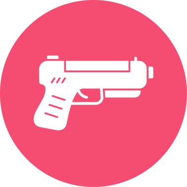 silah simgesi, vektör illüstrasyonu basit tasarım