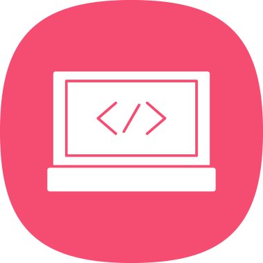 Kod işareti. Kodlama simgesi. vektör illüstrasyonu