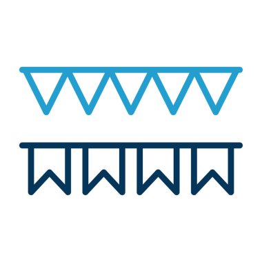 Dekoratif bayrakların vektör çizimi