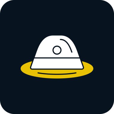 Bir şapka simgesinin vektör illüstrasyonu