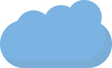 Basit Bulutlu hava simgesi, vektör illüstrasyonu