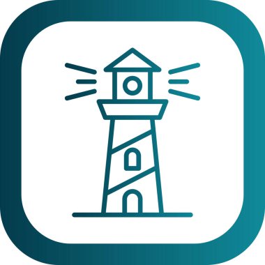 deniz feneri web simgesi, vektör illüstrasyonu 