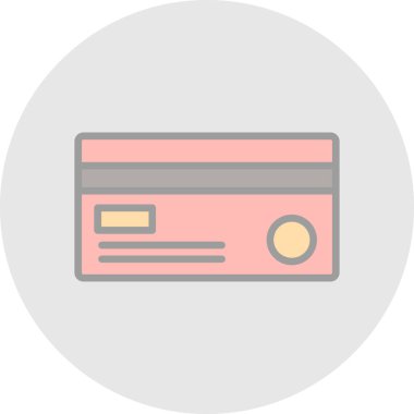 Kredi kartı simgesi, vektör illüstrasyonu