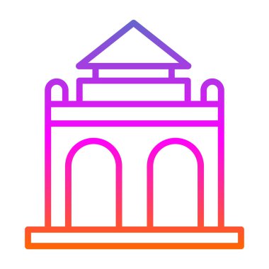 Bina. Web simgesi basit illüstrasyon