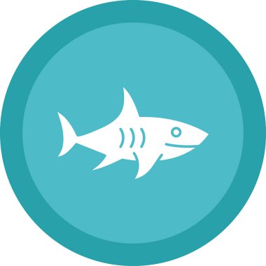 köpek balığı web simgesi, vektör çizim 