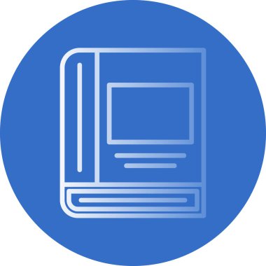 Kitap satırı simgesi, vektör çizim 