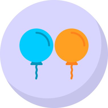 Balon simgesinin vektör illüstrasyonu 